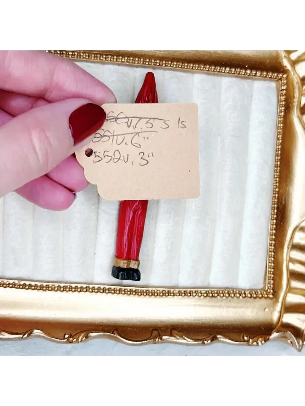 552u. Santa Wooden Christmas Brooch